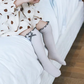 

kids socks Cute Socks Polka Dot Print Cotton Long Socks slip Soft Crib Leg Warmer 1-6Y