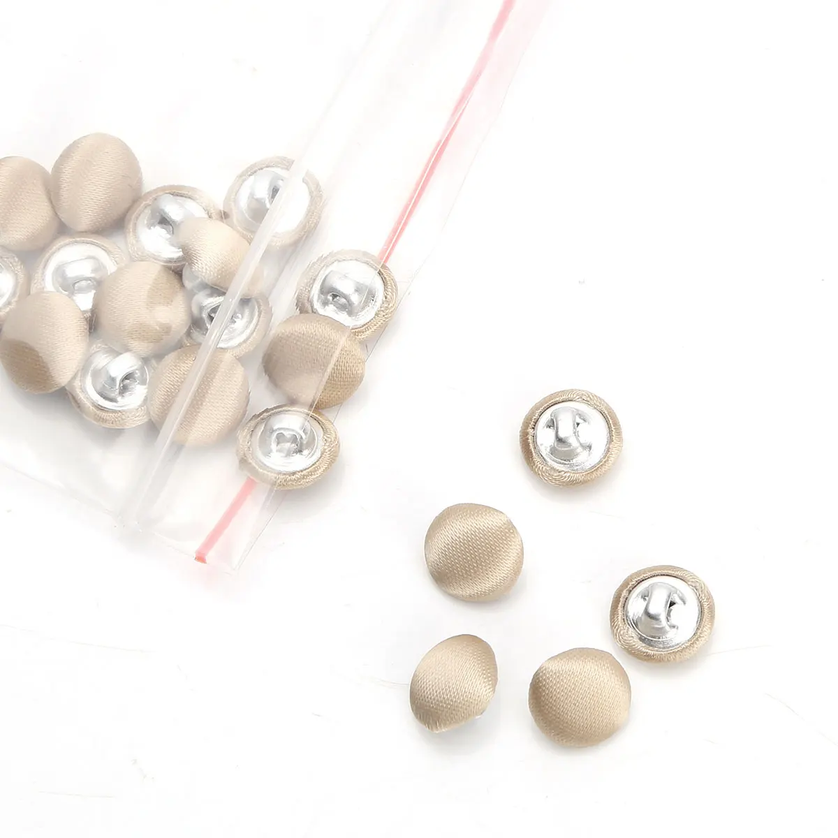 20Pcs Cloth Buttons Smooth Satin Covered Wedding Dress Back buckles Metal Shank Buttons for Tuxedo Suits Gowns Blouses Coats 6