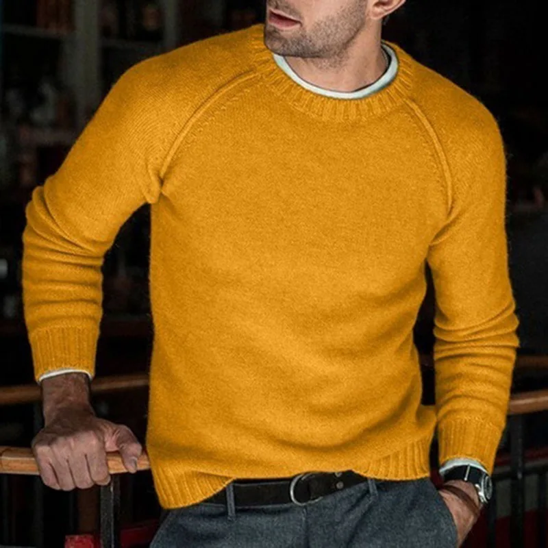 Pui мужской tiua 2019 новый модный шерстяной мужской свитер осень-зима модный вязаный пуловер мужской однотонный облегающий свитер с круглым