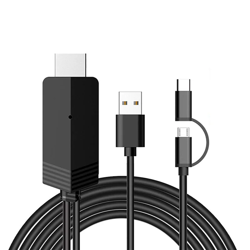 2 в 1 Тип USB C/Micro для подключения кабеля HDMI цифровой AV видео адаптер всех смартфонов