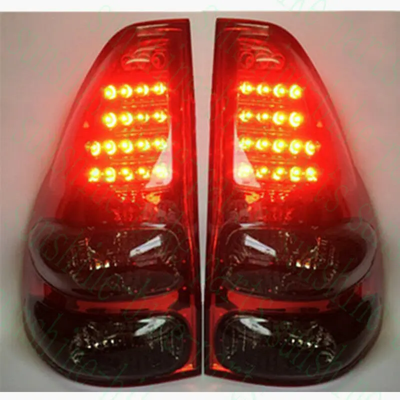 Подходит для Toyota Prado LC120 2003-2009 красный+ черный LH& RH задний фонарь светодиодный бисерное покрытие 2 шт