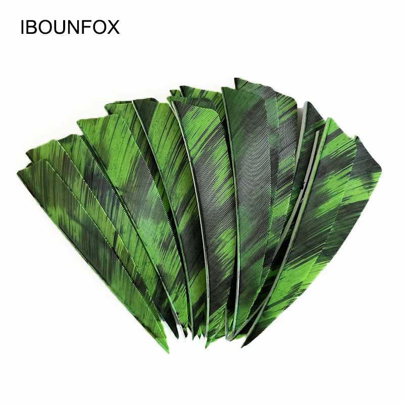 50pcs 3/4/5inch Archery Arrow Feather Fletching Ink Painting High Quality Real Archery Fletches Bow And Arrow Accessories 3