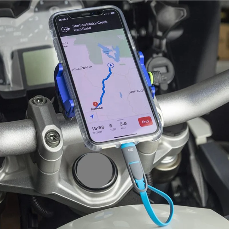 Motorcycle Phone Holder With USB Charger Mobile Phone Holder for Electric Car Motorbike Mountain Bike Holder