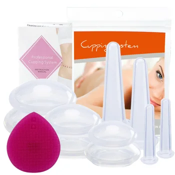 

Vacuum Cans Silicone Suction Cups Massage Jars Anti Cellulite Vacuum Cupping Set Chinese Face & Body Cupping Therapy Set