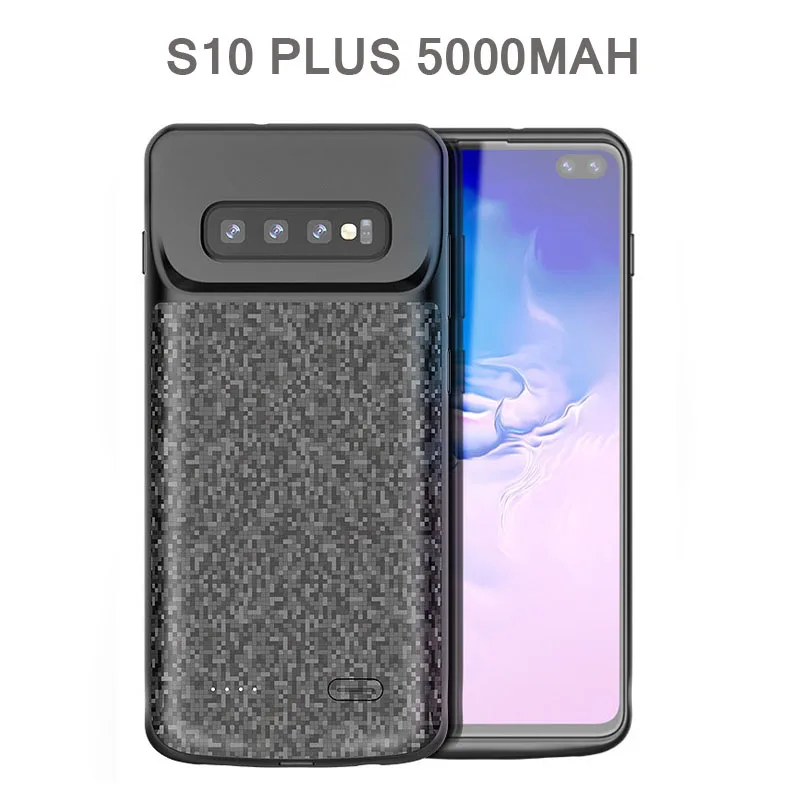 Чехол для аккумулятора 4700 мАч/5000 мАч для samsung Galaxy S10 S10e S10 plus, тонкий чехол для зарядного устройства, чехол для аккумулятора, чехол для S10+ чехол s - Цвет: S10 PLUS 5000MAH
