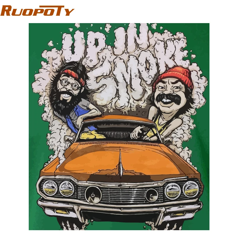 Ruopoty Рамка Картина DIY Краска ing по номерам комплект девушка фигура изображения пронумерованы Акриловая Краска на холсте для домашний декор 60x75 см - Цвет: 0906-9