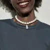 Ingemark-collier multicouche de perles, Imitation blanche, avec Fixation tranche de métal, large, à la mode, pour femmes à breloques ► Photo 2/6