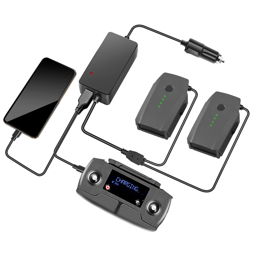 Зарядное устройство 2 в 1 для аккумулятора DJI Mavic Pro Platinum | Электроника