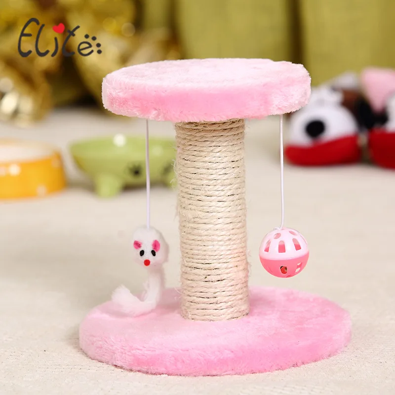 

Elly Pet with Small-Cat Climbing Toys Mini Cat Teaser Toy Cat Column Cat Scratch Trees Cat Toys with Bell Cat Toy