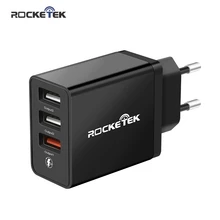 Зарядное устройство Rocketek USB Quick Charge QC 3,0 2,0 a, быстрое зарядное устройство USB для мобильного телефона, подходит для samsung Xiaomi 5 huawei