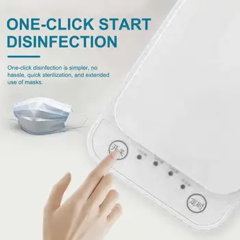 

White Phone Sterilizer Uv Sterilizer Masks Disinfection Box Wireless Charger Smartphone Charger Key Towels Coin Watch Portable