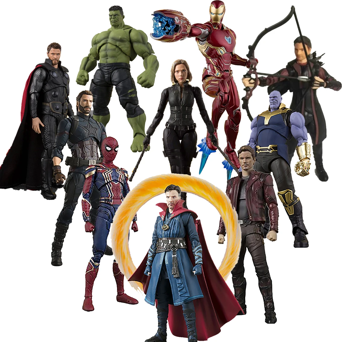 SHF Мстители 4 эндигра Бесконечность война танос Железный Человек-паук звезда нагрузка Marvel Капитан Америка Черная Widow Huk игрушка фигурка