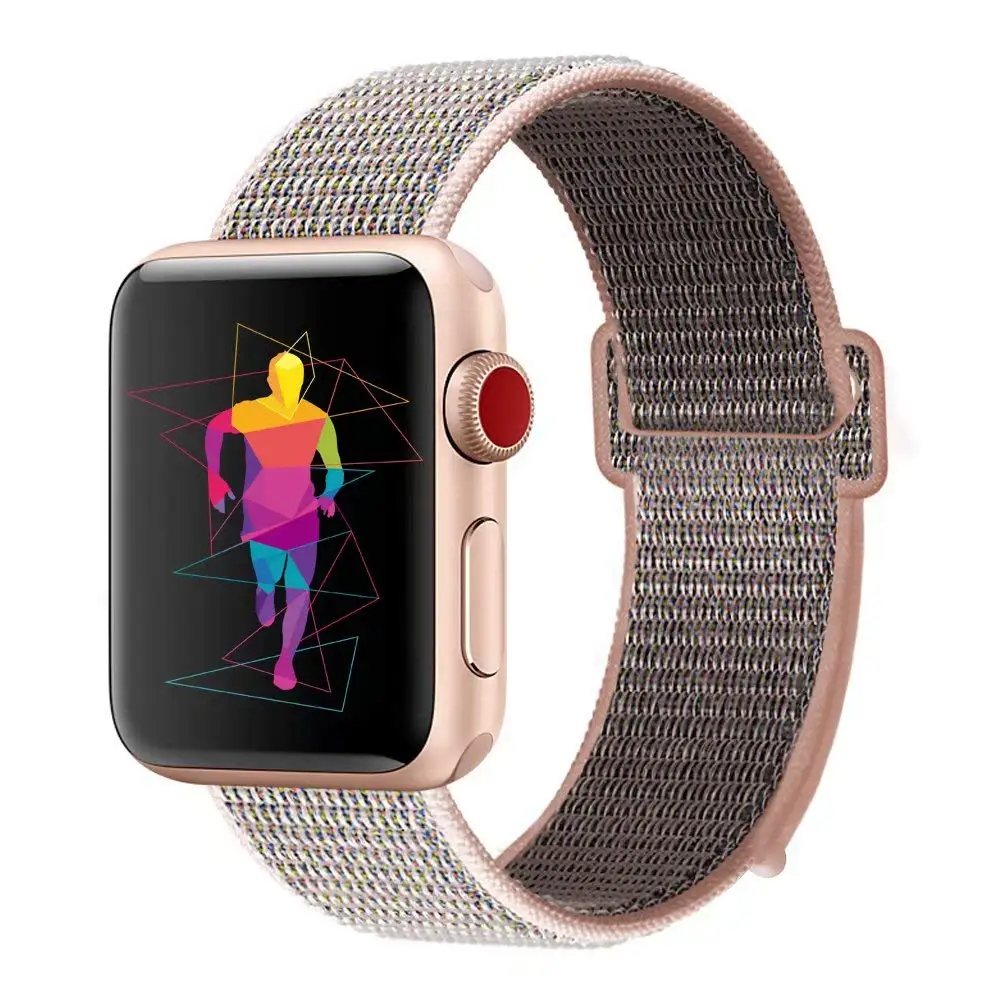 15 Ремешок для наручных часов Apple Watch серии 3/2/1 Часы петлевой ремень велкро нейлона сменный Браслет дышащий сменный ремешок Спорт - Цвет: 15