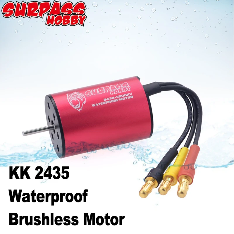 

Surpass Hobby Waterproof 2435 2.0mm Brushless Motor 3300KV 25A ESC for Tamiya Redcat HSP 1/16 1/18 RC Buggy Drift Racing Car