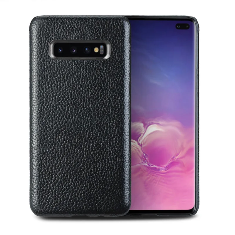 Чехол для телефона Samsung Galaxy A50 A70 S7 S8 S9 S10 Plus Note 8 9 10 кожаный чехол с текстурой личи A30