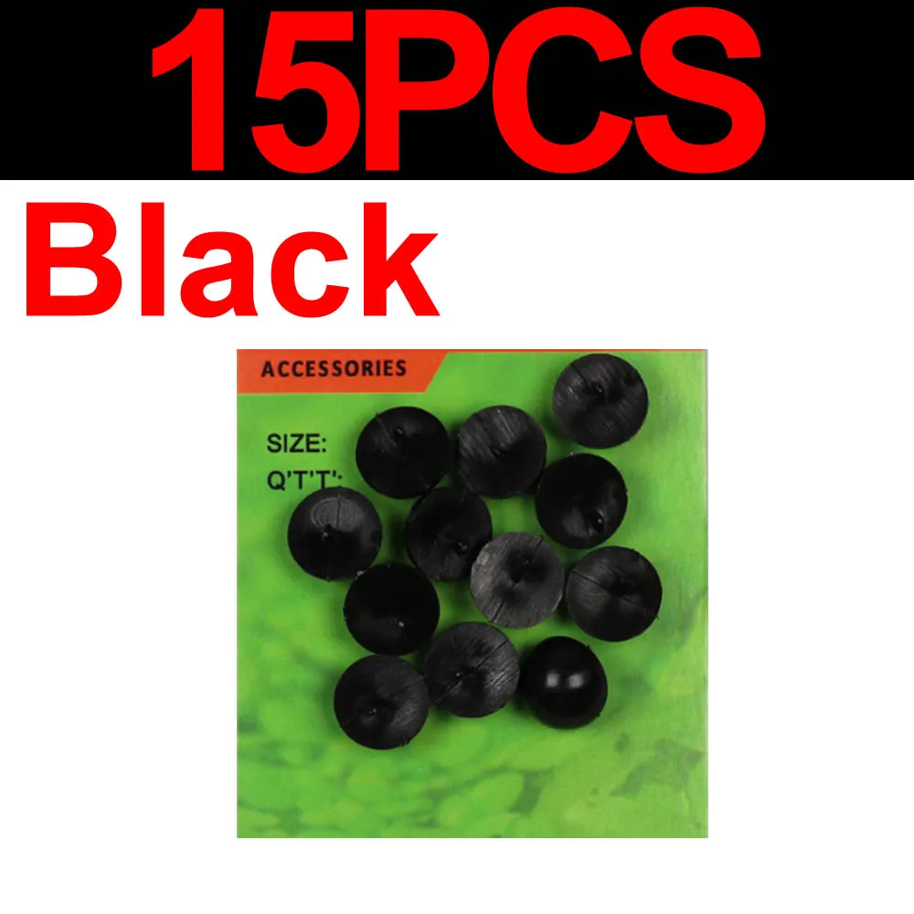 15pcs Black JIGEECARP 15 шт. заядлый Карп Рыболовный прицел останавливает мульти цветные пластиковые пробки 12 мм Бойлы останавливает рыболовные терминалы снасти - Цвет: 15pcs Black