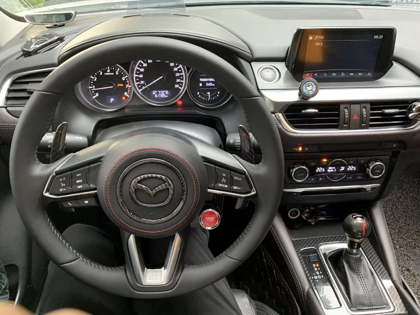 Подходит для MAZDA 3 Axela 6 Atenza CX-4 X-5CX-8 ручка переключения передач из углеродного волокна рычаг переключения передач шарик рукоятки управления червячной головкой