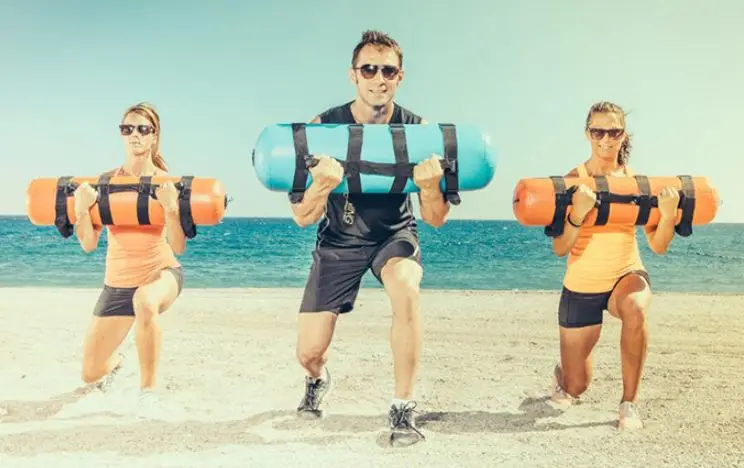 80 фунтов Aqua Bag тяжелая атлетика регулируемые гантели портативные складные
