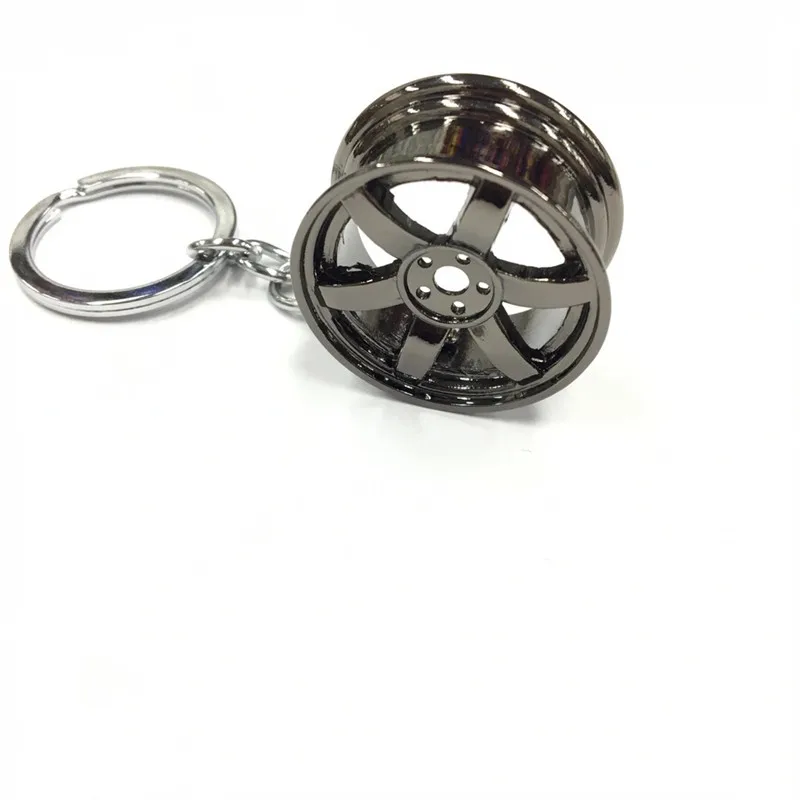 Wheel Hub Key Chain Zinc Alloy Tire Styling Car Key Ring Auto Modification Parts Keyring For BMW Audi Benz Volkswagen SEAT Ford