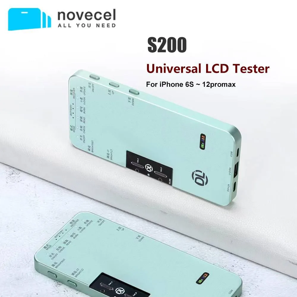 ЖК-тестер Novecel S200 для iPhone 12 11 Pro X XS XR MAX 6S 7 8 3D сенсорный тестер подложки ремонта