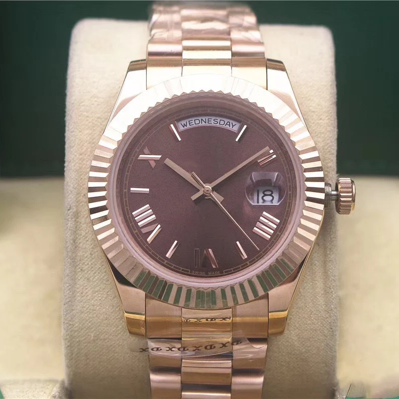 

Rose Gold Mechanical Automatic Designer famous brand Men daydate Watch datejust Mens Watches Wristwatch 2020 men