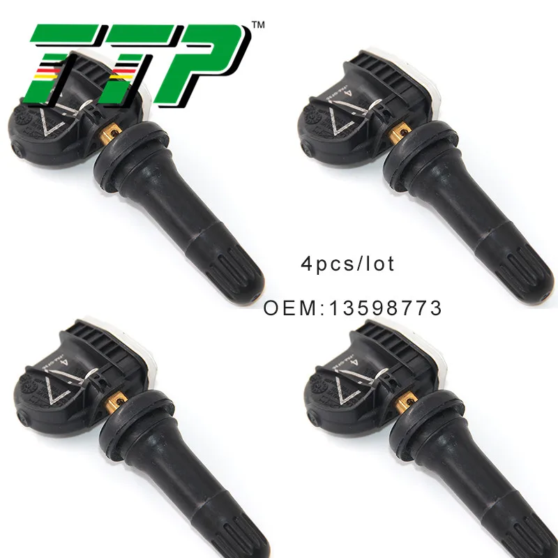 Ttp 4pcs 13598773 Tpms Car Tire Pressure Sensor Monitoring Valve System