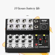 BEESCLOVER-minimezclador de sonido para Karaoke, 8 canales, amplificador de micrófono, consola, mezclador de sonido, r57
