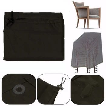 

1pc Waterproof Furniture Chair Cover Garden Outdoor Patio Protector Black Sale Specially Designed For Protecting Chairs Outdoor