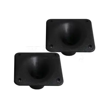 

Yibuy 2PCS Black PVC Stage Horn Tweeter Speaker 120*120*65MM Musical Parts