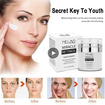 

Face Cream Moisturizing Retinol Cream Vitamin E Hyaluronic Acid Night Day 2.5% Retinol Anti Aging Skin Facial Care Tools TSLM1
