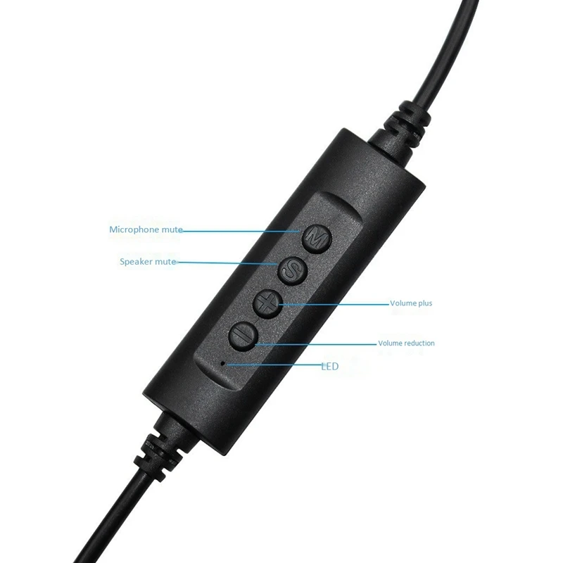 USB Call Center Headset with Noise Cancelling Mic Monaural Headphone for PC Home Office Phone Service Plug and Play