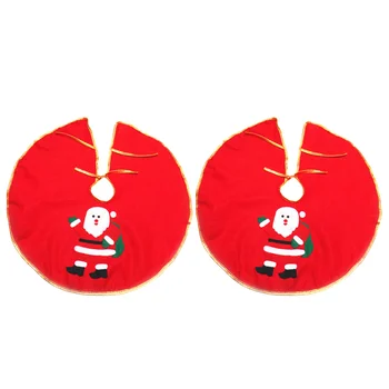 

2Pcs 80cm Christmas Tree Cloth Skirt Christmas Tree Layout Apron Tree Pattern Tree Ornament