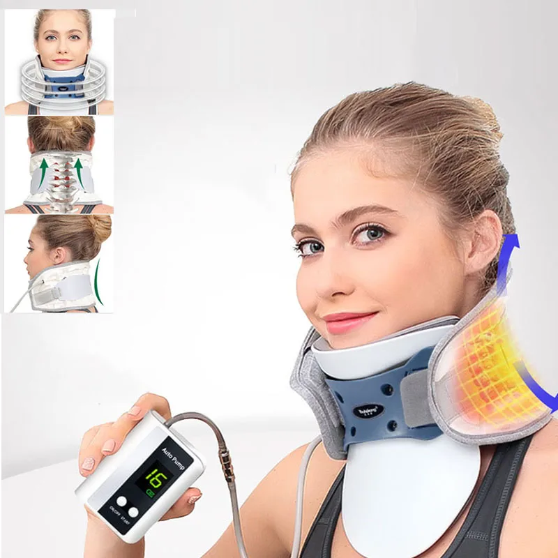 

Electric Automatic Inflatable Neck Traction Cervical Vertebrae Air Traction Medical Neck Therapy Device Pain Relief