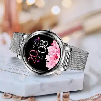 

MK20 Smart Watch Fashion Women's Watch Heart Rate And Blood Pressure Monitoring IP67 Waterproof Smart Bracelet PK H1