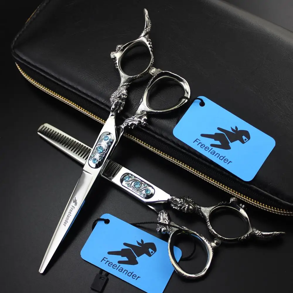 6.0 Hot Professional Hair Scissors High Quality Barber Hairdressing Tools Cutting Shears Sets Salon Haircut Kit | Красота и здоровье