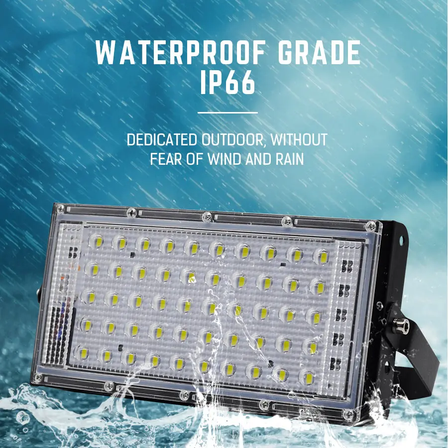 Outdoor IP66 RGB Waterproof Floodlights 50W Ultra bright LED Flood Light DIY Combination LED Projector Garden Street Flood Lamp 55 led 900lm solar light remote control radar smart 3 side lighting strong bright switc ip camp street wall lamp yard ca