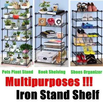 

3/4/5 Tiers Shoe Rack Shoe Organizer Shoe Cabinet Iron Succulent Flower Pots Plant Stand Display Shelf Kitchen Storage Rack