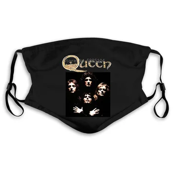 

QUEEN II BOHEMIAN RHAPSODY FREDDIE MERCURY BRIAN MAY ROCK NEW RARE BLACK Print Men Mouth Mask Women's kid PM2.5