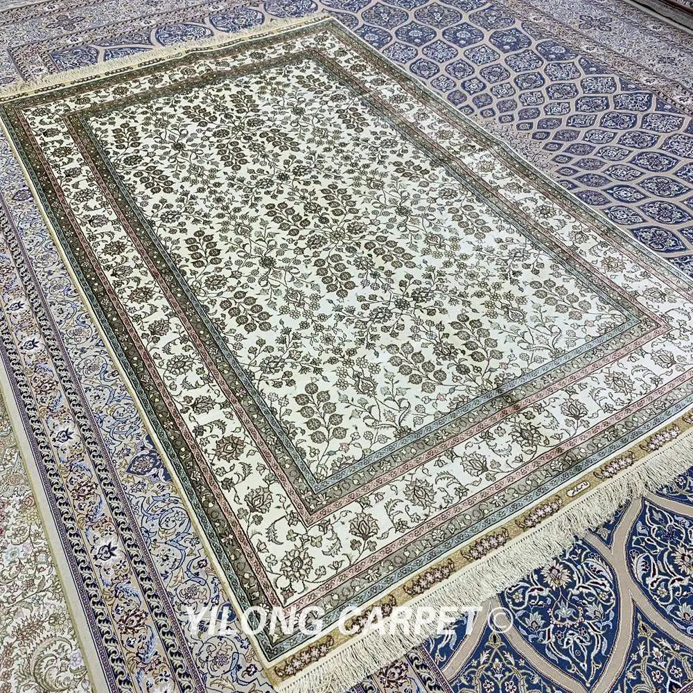 5'x8' 400 линий роскошный высококачественный Восточный персидский ковер классический ковер из чистого шелка(YXR362B