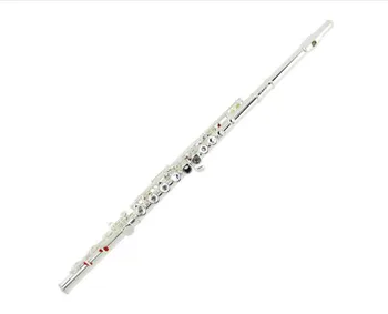 MARGEWATE New 17 Hole Open C Tune Flute High Quality Cupronickel Silver Plated C Tune Flute Musical Instrument