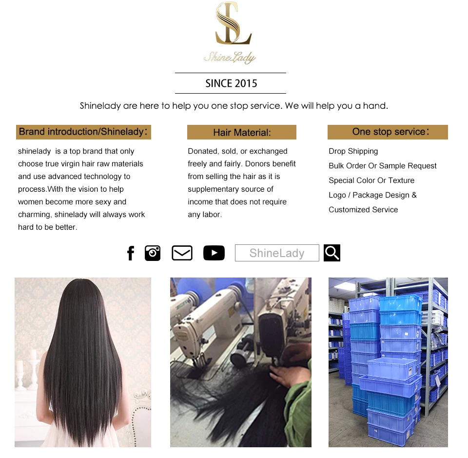 Pacotes de Cabelo Fechamento do Laço Extensões do Cabelo Encaracolado com 4*4 Shinelady Jerry Tecer Cabelo Brasileiro Pacotes Cor Natural Remy Humano 7 Cheap Pacotes com 34 com fecho