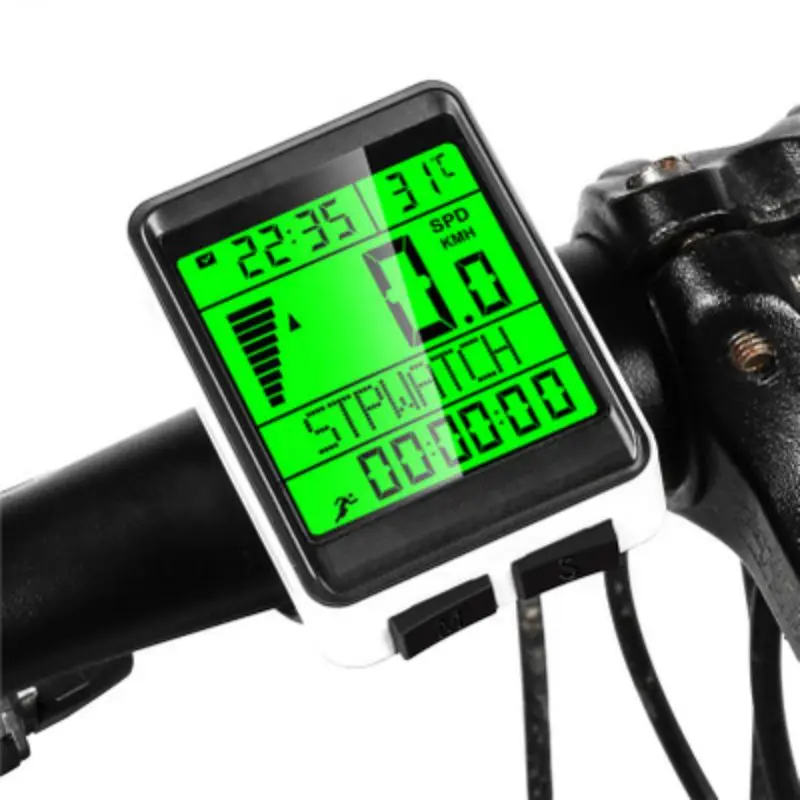 H Bicycle Computer Wireless Road Bike Odometer Multifunction Cycling Stopwatch Speedometer Rainproof Bike Computer