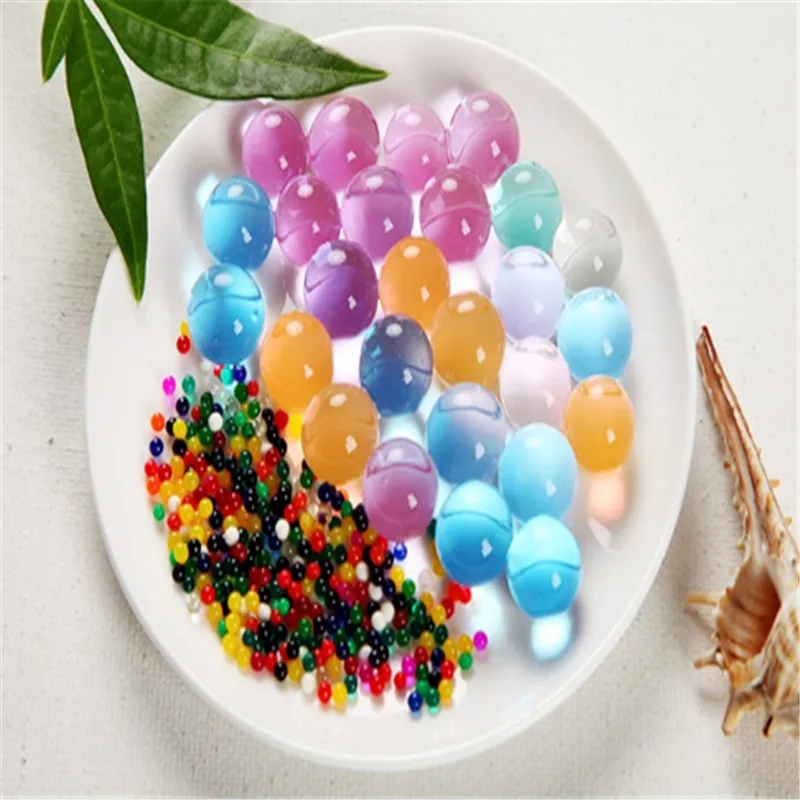 

100 PCS Pearl Soil Water Beads Gel Ball For Flower Mud turns up Magic Jelly Balls floral Plant fruit vegetables home Decoration