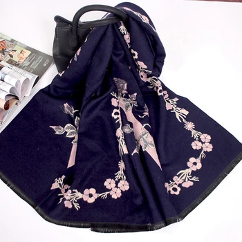 

Women Fashion Thickening Warm Pashmina Cashmere Scarf Autumn winter Oversize Soft scarf Shawl All-Match Travel Blanket