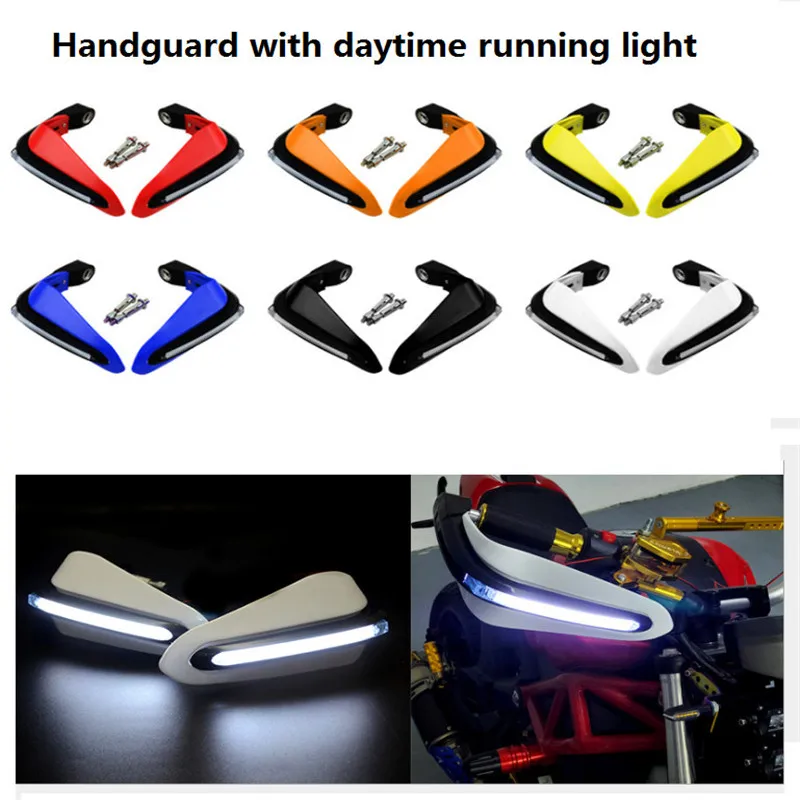 

Motocross Modified Light Hand Guard Led Daytime Running Light Anti-fall Hand Bow Brake Protection Front Windshield