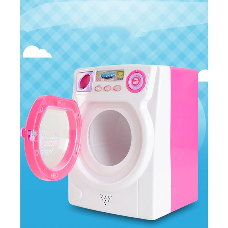 Children's Play House Game Toy Electric Stimulation Washing Machine with Sound and Light Effect