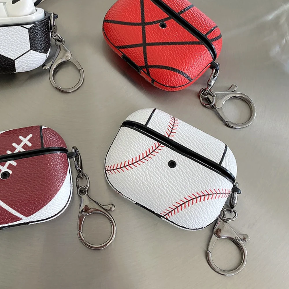 Baseball Leather Case For Airpods 3 2 1 Pro Cute pattern Case for Apple  Airpods 2 Pro Airpods3 Cover Leather football Case Shell - AliExpress