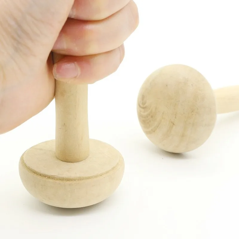 Wooden Mushroom Roller Paper Printing Ink Rubbing Art Craft Tool