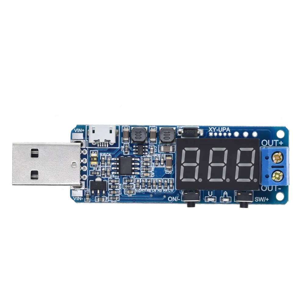 Цифровой Управление USB Напряжение регулирования модуль 5V до 3 V 9V 12V 24V Настольный
