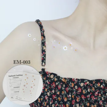 

Flower Tattoo Stickers Small Daisy Waterproof Sexy Fake Tattoos Paste on Face Arm Leg for Children Men Women Body Art